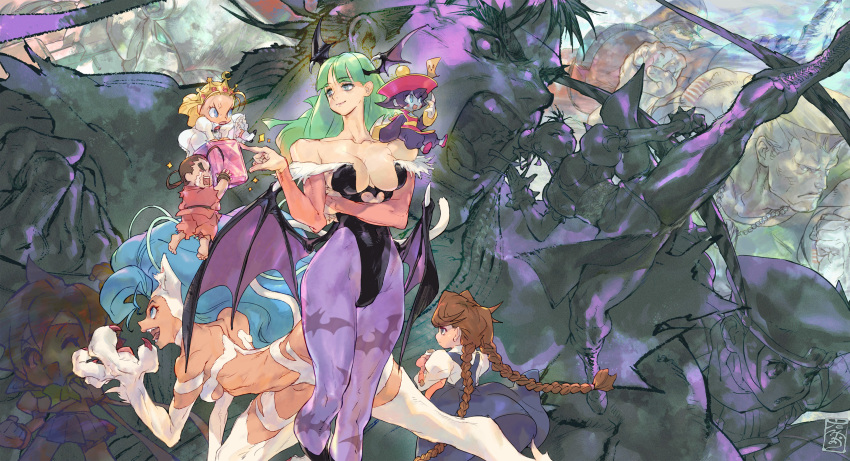 2022 4boys 6+girls absurdres all_fours anger_vein animal_ears animal_hands animal_print anita_(vampire) arms_up bare_shoulders bat_print bat_wings blodia blonde_hair blue_eyes blue_hair boots bracelet braid breasts brown_hair btx-02_blodia capcom capcom_fighting_collection cat_ears cat_girl cat_tail chibi child chinese_clothes chun-li claws cleavage clothing_cutout collarbone crossed_arms crown cyberbots devilot_de_deathsatan_ix doll dougi dress fang feet felicia_(vampire) fighting_stance forehead gem green_eyes green_hair guile happy hat headless_doll heart_cutout hibiki_dan highres jewelry jiangshi jumping kasugano_sakura kicking lei_lei long_braid long_hair looking_back m_bison mecha medium_breasts monster_girl morrigan_aensland multiple_boys multiple_girls muscular muscular_male no_eyebrows official_art open_mouth outstretched_arms pinkiri pocket_fighter puffy_sleeves purple_legwear qing_guanmao robot ryu_(street_fighter) school_uniform shirt shouting signature skirt smile smug soldier spiked_bracelet spikes squatting street_fighter street_fighter_ii_(series) tail tamio tan tank_top tao_(warzard) teeth tiara upper_teeth vampire_(game) warzard white_dress white_fur white_shirt wings