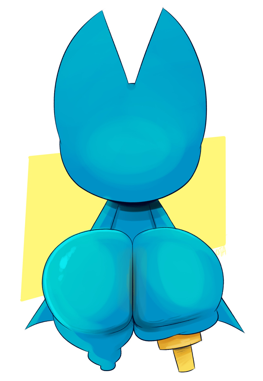 adorabat alpha_channel anthro bat_wings big_butt big_ears blue_body blue_ears blue_fur blue_wings butt cartoon_network chiropteran ears_up featureless_feet female fur glistening glistening_butt hi_res huge_butt mammal mao_mao:_heroes_of_pure_heart membrane_(anatomy) membranous_wings nude ota_(artist) pegleg rear_view signature simple_background small_feet solo standing thick_thighs transparent_background wide_hips winged_arms wings yellow_background