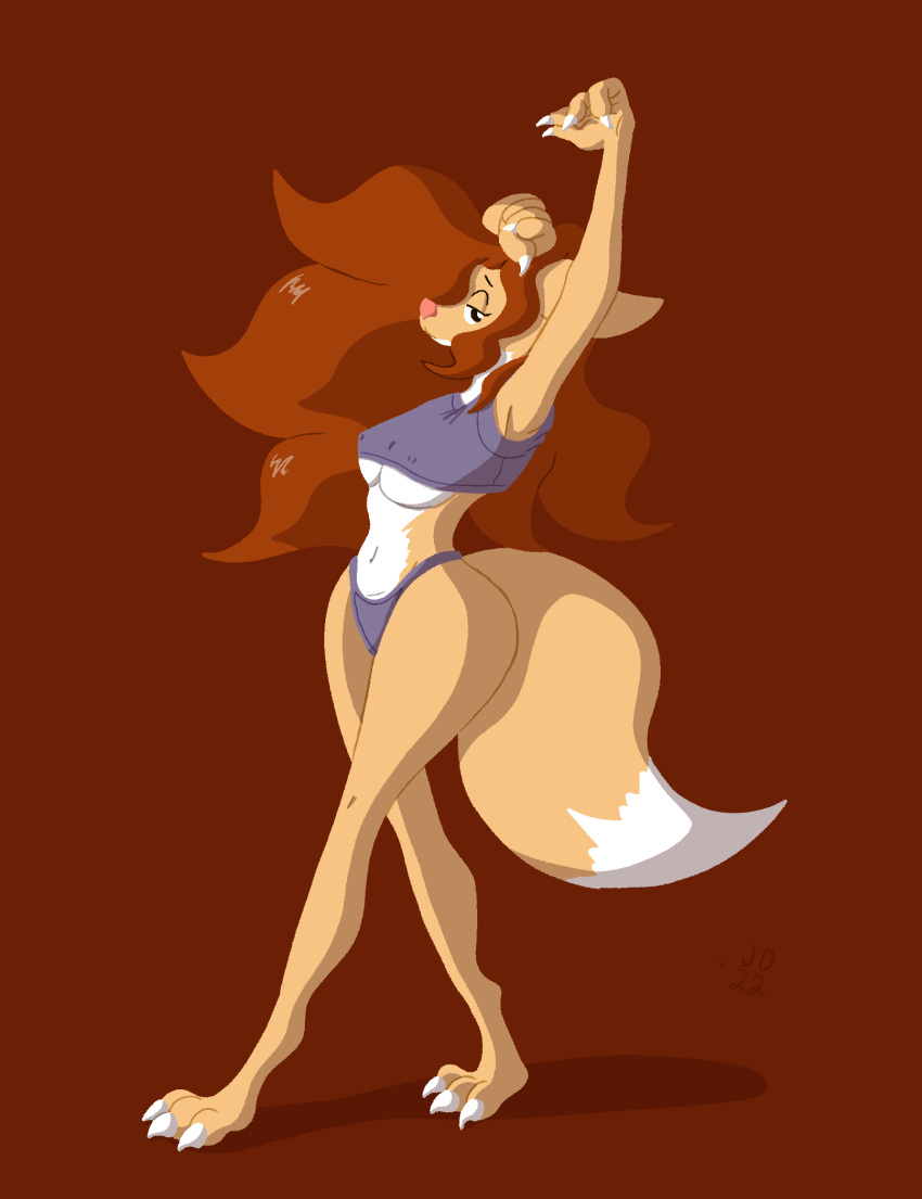 animal_humanoid anthro big_hair breasts cat_humanoid clothing felid felid_humanoid feline feline_humanoid female hair hi_res humanoid jared_dillon mammal mammal_humanoid nipple_outline shirt solo stretching thick_thighs topwear under_boob