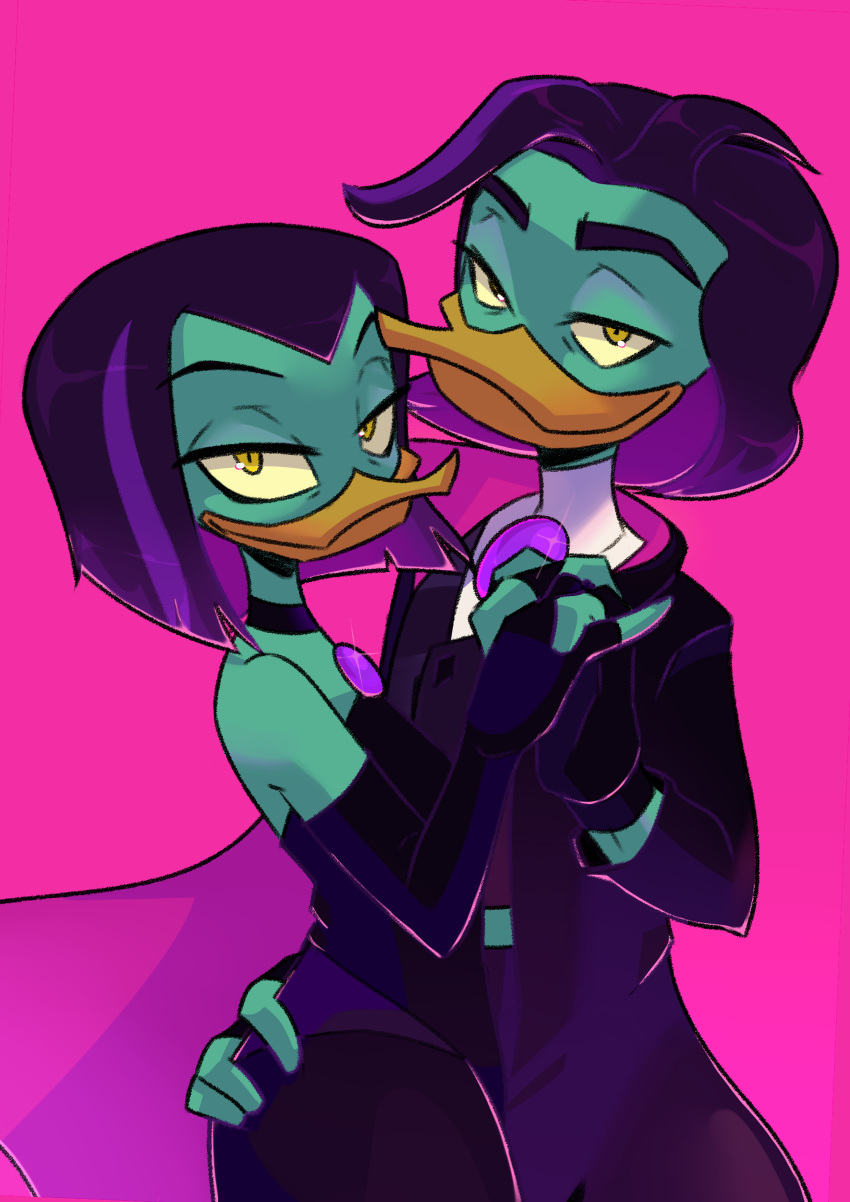 absurd_res anatid anseriform anthro avian bird disney duck ducktales ducktales_(2017) duo female hi_res incest_(lore) magica_de_spell male male/female poe_de_spell threek