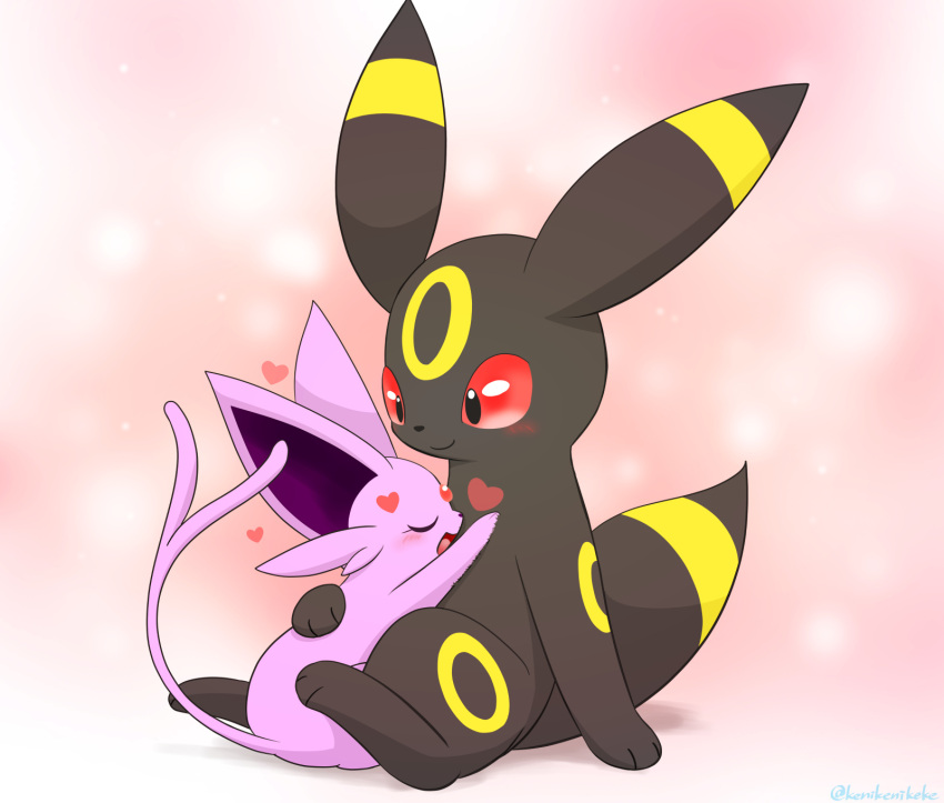 &lt;3 3_toes ambiguous/ambiguous ambiguous_gender big_ears black_body black_ears black_fur black_nose black_pupils black_tail blush canid colored digital_media_(artwork) dipstick_tail duo ear_markings eeveelution embrace espeon eyes_closed facial_markings feet felid feline feral feral_on_feral forehead_gem forehead_markings forked_tail full-length_portrait fur group head_markings heart_reaction hi_res hug kemono kenikenikeke larger_ambiguous larger_feral leg_markings looking_at_another mammal markings monotone_body monotone_ears monotone_fur monotone_tail multicolored_ears multicolored_tail nintendo no_sclera open_mouth open_smile paws pink_background pink_body pink_ears pink_fur pink_tail pok&eacute;mon pok&eacute;mon_(species) portrait pupils purple_inner_ear quadruped red_eyes ring_(marking) ringtail side_view simple_background sitting size_difference smaller_ambiguous smaller_feral smile tail_markings toes two_tone_ears two_tone_tail umbreon unusual_anatomy unusual_tail video_games yellow_body yellow_ears yellow_fur yellow_markings yellow_tail