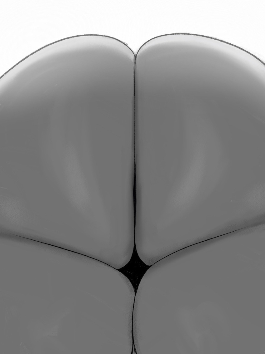 alien big_butt butt hi_res huge_butt huge_thighs humanoid jubee_(sqoon) male monochrome nude puwa rear_view simple_background solo sqoon thick_thighs thigh_gap