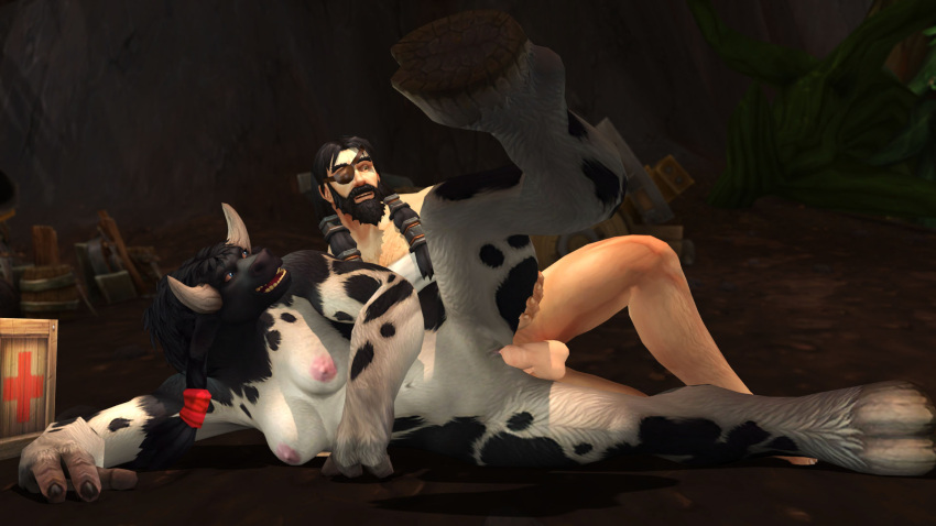 3d_(artwork) anthro bestiality blizzard_entertainment bovid bovine breasts digital_media_(artwork) duo european_mythology female feral genitals greek_mythology hi_res human human_on_feral ilikepandaren interspecies male male/female mammal minotaur mythology penetration penis pussy sex tauren vaginal vaginal_penetration video_games warcraft