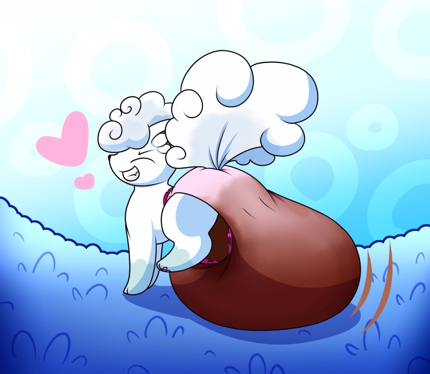 alolan_form alolan_vulpix ambiguous_gender butt clothing digital_media_(artwork) excessive_feces feces feral fur hair hi_res hyper hyper_feces hyper_messing mammal messing messy multi_tail nintendo panties pok&eacute;mon pok&eacute;mon_(species) pooping regional_form_(pok&eacute;mon) scat sir-dancalot smile soiled soiled_panties soiling soiling_underwear solo underwear video_games white_body white_fur