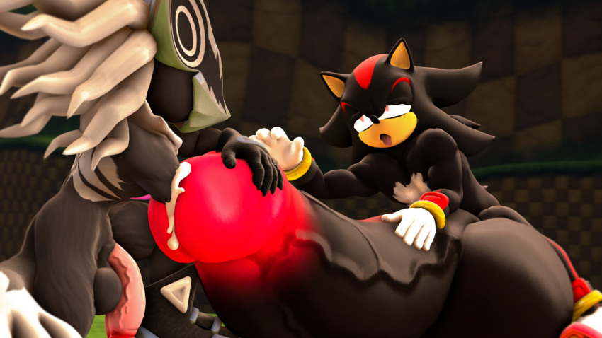 3d_(artwork) anthro balls big_balls big_penis bodily_fluids digital_media_(artwork) duo fisting garbage-chan genital_fluids genitals huge_balls huge_penis hyper hyper_balls hyper_genitalia hyper_penis infinite_(sonic) male male/male penetration penis precum sega shadow_the_hedgehog sonic_forces sonic_the_hedgehog_(series) source_filmmaker urethral urethral_fisting urethral_penetration