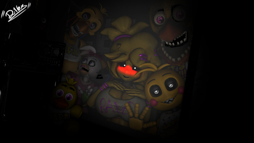 3d_(artwork) avian belly big_breasts bird blush blush_lines breasts chica_(cally3d) chicken chiku_(cryptia) cryptiacurves default16x digital_media_(artwork) female five_nights_at_freddy's five_nights_at_freddy's:_security_breach five_nights_at_freddy's_2 galliform gallus_(genus) glamrock_chica_(fnaf) group gynomorph hi_res humanoid intersex inviting looking_at_another looking_at_viewer lovetaste_chica machine phasianid plushie poster robot scottgames source_filmmaker steel_wool_studios thick_thighs withered_chica_(fnaf)