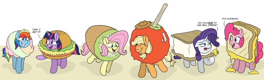 absurd_res anthro apple apple_costume applejack_(mlp) burger burger_costume candy candy_apple candy_apple_costume cheese clothing costume cream_(disambiguation) dairy_products dessert doodledonut equid equine female female/female fluttershy_(mlp) food food_costume friendship_is_magic fruit grilled grilled_cheese grilled_cheese_costume grilled_cheese_sandwich grilled_cheese_sandwich_costume group hi_res horse ice ice_cream ice_cream_costume kigtoons kiwifruit kiwifruit_costume mammal marshmallow marshmallow_costume my_little_pony pinkie_pie_(mlp) plant pony rainbow_dash_(mlp) rarity_(mlp) s'more s'more_costume sandwich_(food) twilight_sparkle_(mlp)