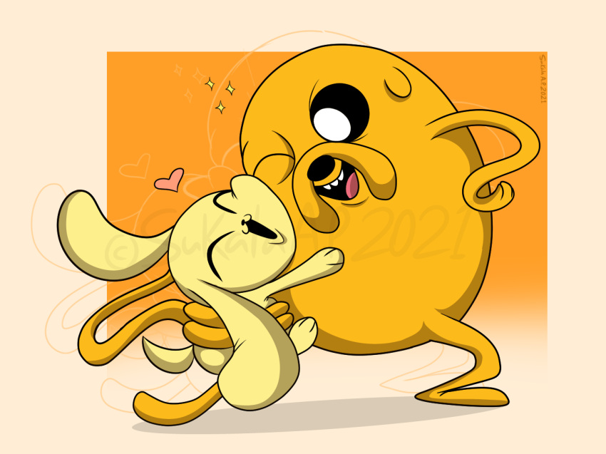 &lt;3 :3 adventure_time anthro big_eyes big_nose bird_dog bulldog canid canine canis cartoon_network chikn_nuggit chikn_nuggit_(chikn_nuggit) crossover domestic_dog duo embrace eyes_closed floppy_ears golden_retriever hug hug_from_side hunting_dog jake_the_dog kyrakupetsky long_arm long_ears looking_down_at_another love male mammal mastiff molosser nephew platonic pug relative retriever shapeshift simple_background small_ears small_molosser small_nose smile sparkles sukala-ap teeth_visible toy_dog uncle uncle_and_nephew watermark wholesome_hug wrapped_up