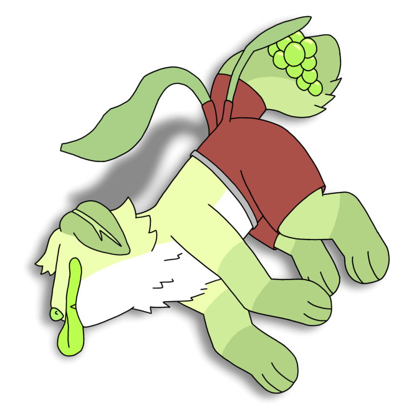 1:1 alpha_channel ambiguous_gender artfight bottomwear breath canid canine canis cheshire_draws_stuff chest_tuft clothing domestic_dog elemental_creature fangs feral flora_fauna food fruit fur furgonomics grape green_body green_fur green_grapes green_nose green_tongue head_tuft leaf_ears lying mammal open_mouth panting plant red_bottomwear red_clothing red_shorts shadow shorts solo tongue tongue_out tuft white_body white_fur
