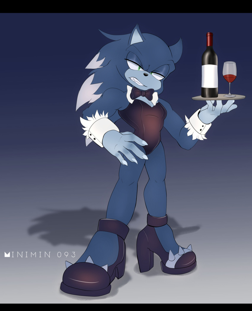 absurd_res alcohol anthro beverage bunny_costume clothed clothing container costume crossdressing cup drinking_glass glass glass_container glass_cup hi_res leotard male minimin_093 playboy_bunny playboy_outfit sega solo sonic_the_hedgehog sonic_the_hedgehog_(series) sonic_the_werehog sonic_unleashed wine wine_bottle wine_glass