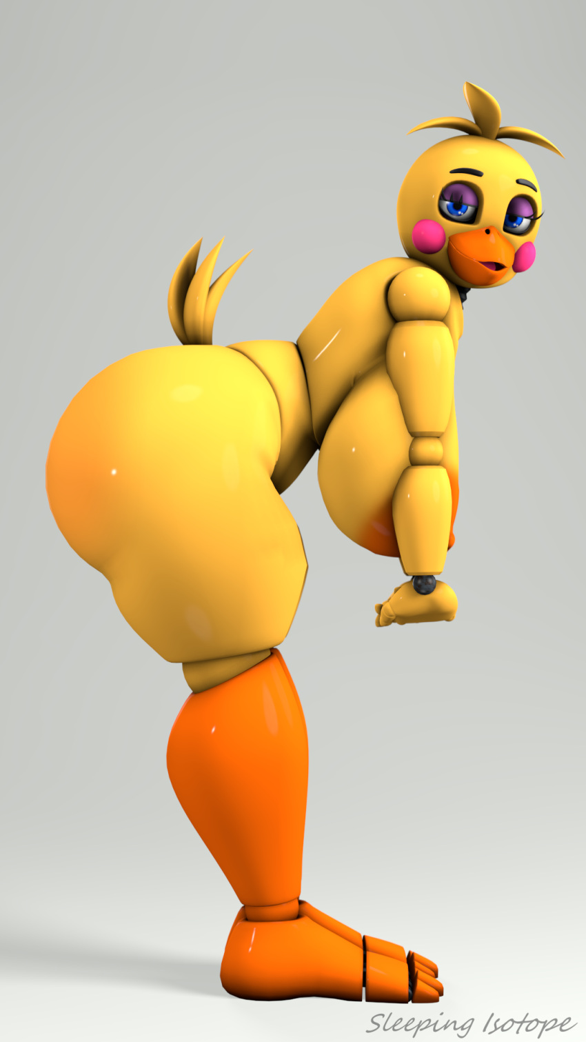 3d_(artwork) avian bird breasts chicken digital_media_(artwork) female five_nights_at_freddy's five_nights_at_freddy's_2 galliform gallus_(genus) hi_res humanoid machine phasianid pose robot scottgames sleeping_isotope solo source_filmmaker toy_chica_(fnaf) video_games