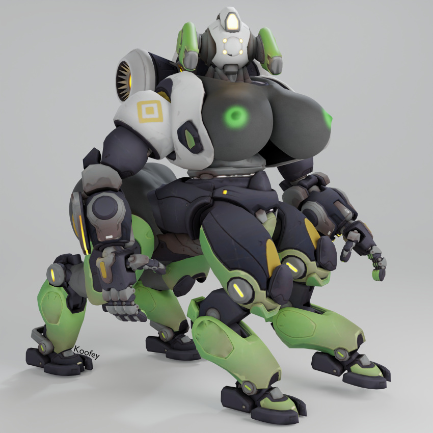 3d_(artwork) absurd_res armor big_breasts blender_(software) blizzard_entertainment breasts butt digital_media_(artwork) female hero hi_res humanoid introduction koofey machine or-15_(overwatch) orisa_(overwatch) overwatch robot robot_humanoid simple_background solo studio taur video_games white_background