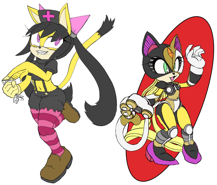 anthro armor beastroid claws clothing fangs female gloves handwear hb_lint headgear helmet hi_res honey_the_cat leggings legwear monster_girl_(genre) monster_girl_quest nft sega solo sonic_the_fighters sonic_the_hedgehog_(series) twintails_(hairstyle) video_games