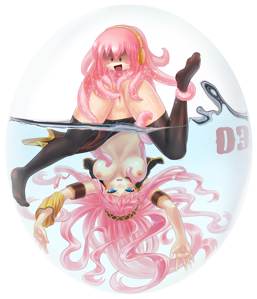 asphyxiation bestiality blue_eyes blush breast_grab breasts drowning egg evil_grin evil_smile grabbing grin headphones highres large_breasts legs long_hair megurine_luka microphone multiple_girls nipples open_clothes open_mouth partially_submerged pink_hair smile solo_focus spread_legs takoluka tama_(new_island) tentacle_sex tentacles thighhighs uncensored upside-down vaginal vocaloid what yuri