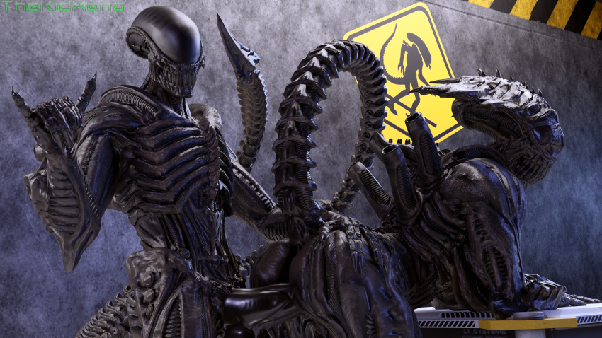 16:9 2020 3d_(artwork) absurd_res alien alien_(franchise) all_fours big_breasts big_butt big_penis black_body breasts butt butt_grab claws detailed_background digital_media_(artwork) doggystyle duo excella eyeless fangs female female_penetrated from_behind_position genitals hand_on_butt hi_res huge_filesize humanoid humanoid_on_humanoid male male/female male_penetrating male_penetrating_female monster muscular muscular_female muscular_male open_mouth penetration penile penile_penetration penis penis_in_pussy sex thekidxeno vaginal vaginal_penetration widescreen x3no xenomorph