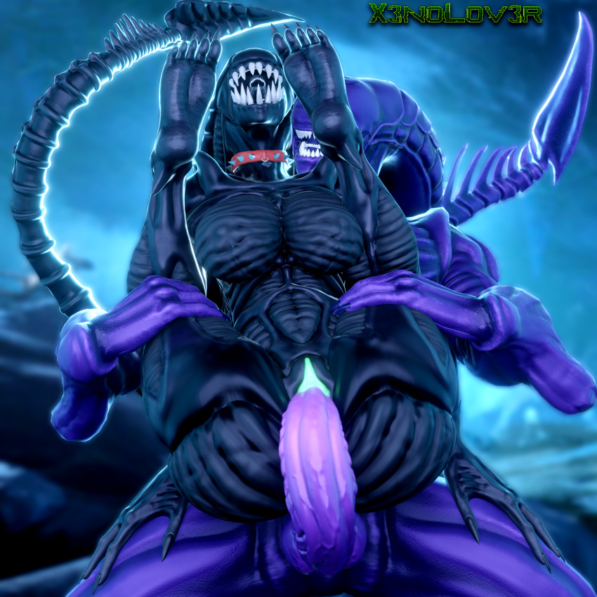 1:1 2021 3d_(artwork) absurd_res alien alien_(franchise) big_breasts big_butt big_penis black_body breasts butt claws collar detailed_background digital_media_(artwork) duo erection excella eyeless fangs female female_penetrated genitals glowing glowing_genitalia glowing_penis glowing_pussy grey_body hi_res huge_filesize humanoid humanoid_hands humanoid_on_humanoid knot male male/female male_penetrating male_penetrating_female monster muscular muscular_female muscular_male nude open_mouth penetration penile penile_penetration penis penis_in_pussy purple_body pussy sex snakehead404 spikes spread_legs spreading teeth thekidxeno thick_thighs vaginal vaginal_penetration vein veiny_penis wide_hips widescreen xenomorph