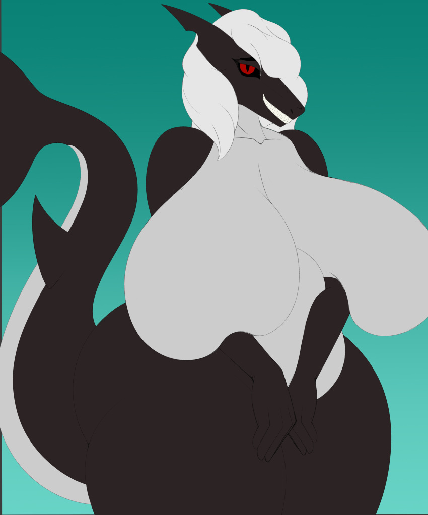 absurd_res alternate_species anthro arttransor belly big_breasts big_butt breasts butt female fish hair hi_res huge_breasts huge_butt huge_hips invalid_tag macro marine mature_female nightflower nightmare_flower shark shark_week_2022 smile