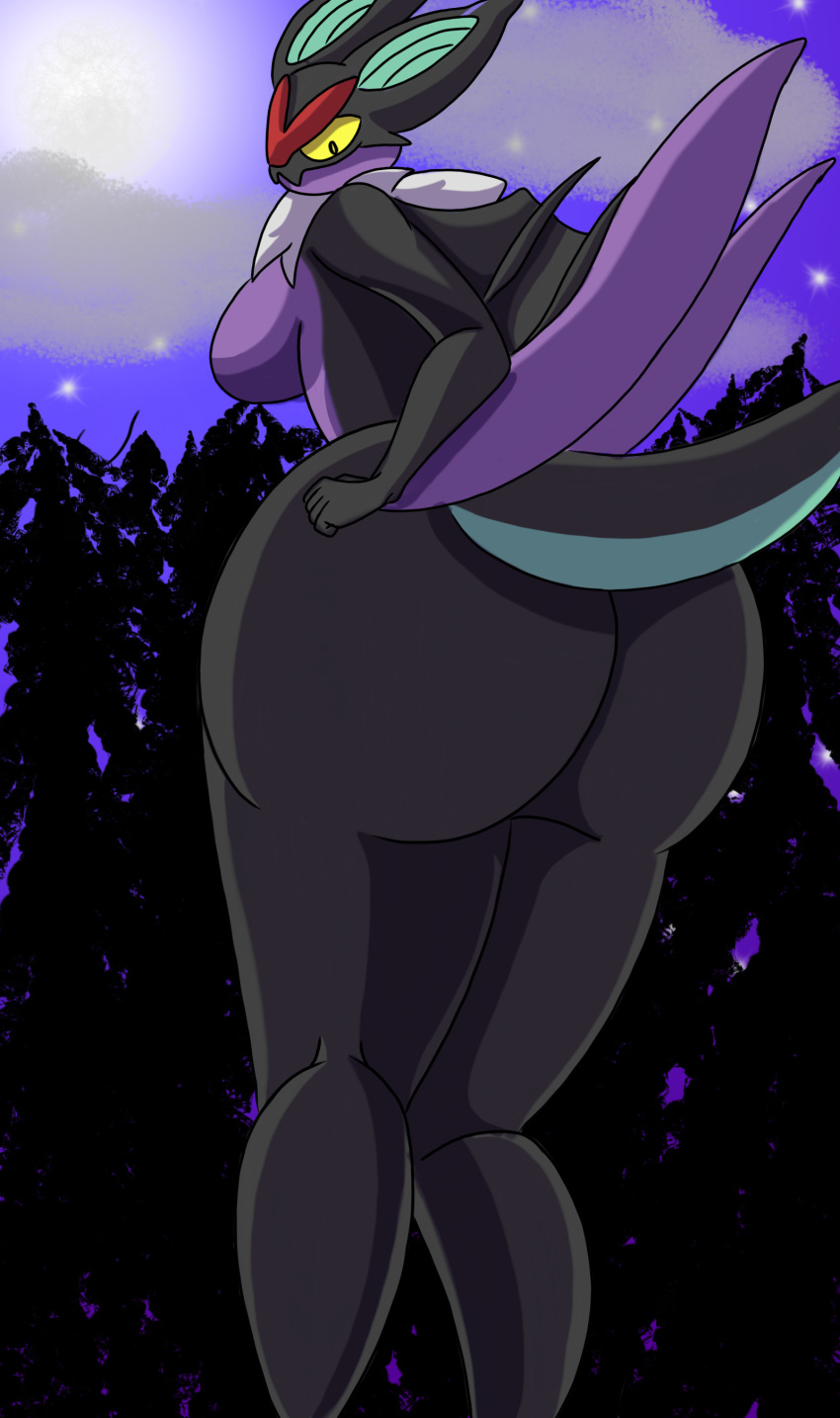 absurd_res anthro big_butt butt curvaceous curvy_figure female feral hi_res humanoid interspecies irc_(artist) nintendo noivern pok&eacute;mon pok&eacute;mon_(species) pok&eacute;morph pok&eacute;philia presenting solo solo_focus thick_thighs video_games voluptuous