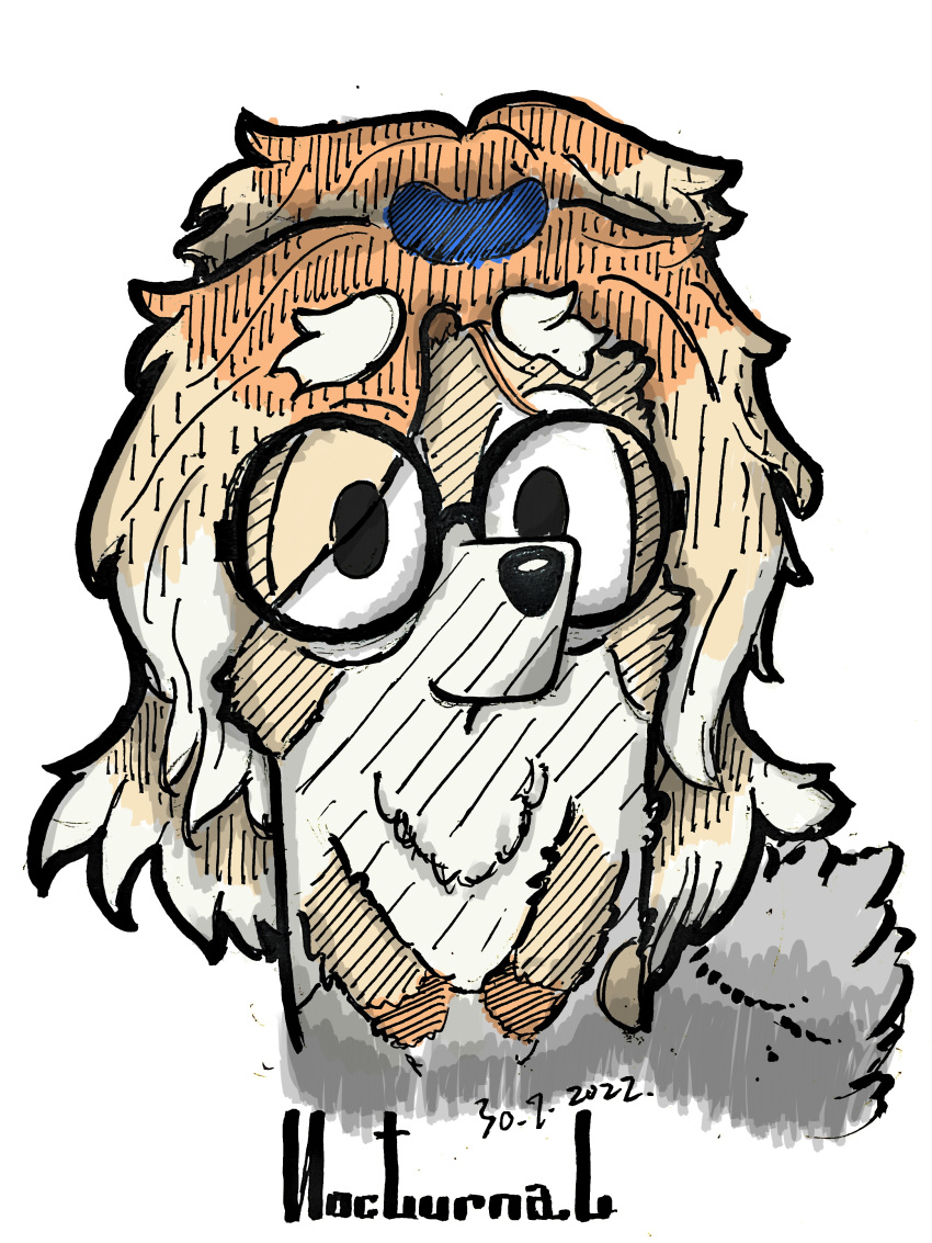 absurd_res australian_cattle_dog bluey_(series) canid canine canis cannie cattledog domestic_dog eyewear female frisky_(bluey) glasses hair handdrawn herding_dog hi_res long_hair mammal pastoral_dog