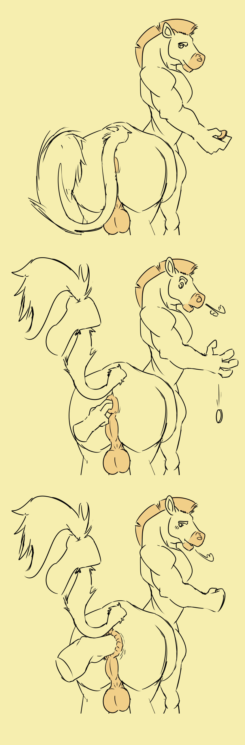 absurd_res anal anal_fingering anal_fisting anal_penetration anthro anus balls blush butt centaur comic deep_sea_creature_(artist) disembodied_hand equid equid_taur equine equine_anus fingering fisting genitals hi_res holding_tail horse humanoid_taur male mammal mammal_taur penetration puffy_anus rear_view relieved saggy_balls sequence solo surprised_expression taur