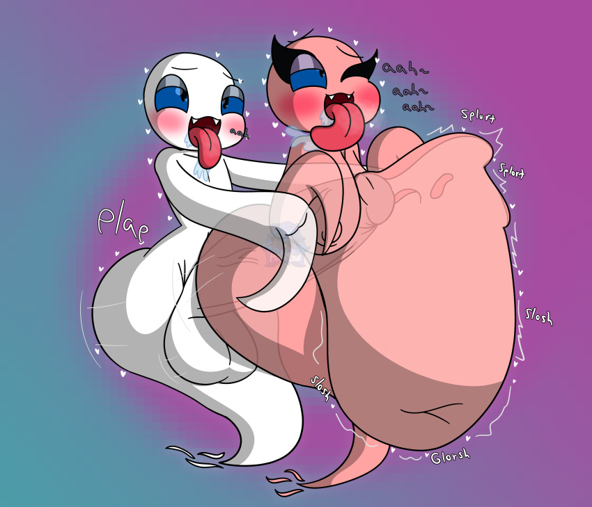 2022 absurd_res areola ashley432 balls belly big_balls big_belly big_penis blush bodily_fluids breasts colored cum cum_inflation digital_drawing_(artwork) digital_media_(artwork) drooling duo ejaculating_cum ejaculation erection fangs female female_penetrated genital_fluids genitals ghost hi_res humanoid humanoid_genitalia humanoid_penis inflation male male/female male_penetrating male_penetrating_female nipples not_furry nude onomatopoeia open_mouth penetration penis saliva sex shaded signature simple_background sound_effects spirit text thick_thighs tongue tongue_out video_games watermark