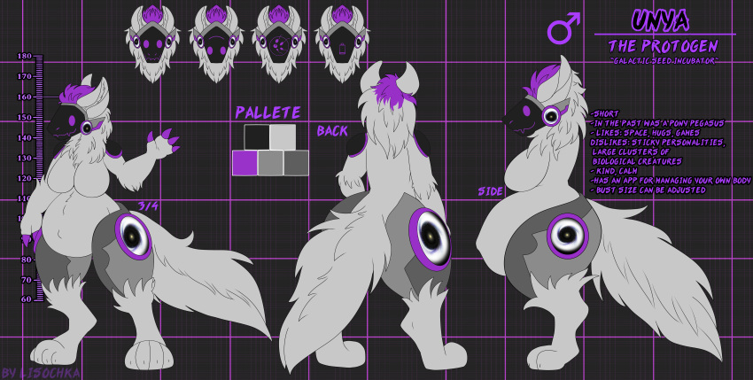 absurd_res anthro hi_res machine male model_sheet pregnant pregnant_male protogen solo unya