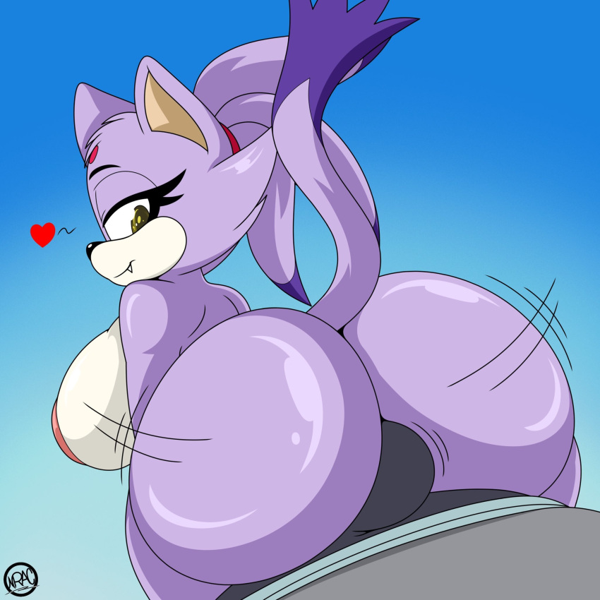 &lt;3 anthro areola big_breasts big_butt blaze_the_cat breasts butt clothed clothing domestic_cat duo erection erection_under_clothing felid feline felis female hi_res hot_dogging huge_butt male male/female mammal nr_ac nude sega sex sonic_the_hedgehog_(series)