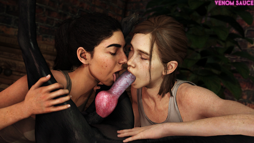 3d_(artwork) bestiality canid canine canis collaborative collaborative_fellatio collaborative_sex digital_media_(artwork) dina_(tlou) domestic_dog ellie_(tlou) fellatio female female_on_feral feral hi_res human human_on_feral interspecies male male/female mammal naughty_dog oral penile sex sony_corporation sony_interactive_entertainment source_filmmaker the_last_of_us venomoussausage video_games