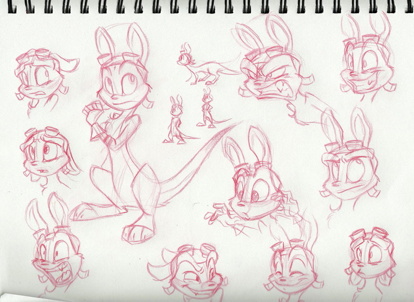 angry_expression anthro c-puff clothing daxter ears_down eyewear fangs feral fingerless_gloves gloves goggles handwear happy jak_and_daxter looking_confused male mammal mischievous_smile multiple_poses mustelid naughty_dog ottsel paws pivoted_ears pose semi-anthro sketch_page solo sony_corporation sony_interactive_entertainment traditional_media_(artwork) video_games worried