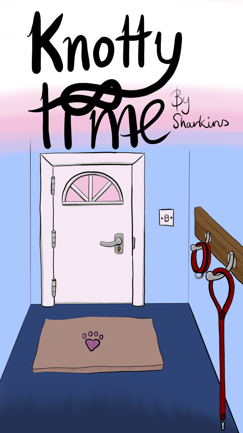 collar comic cover cover_art cover_page door doormat hi_res knotty_time(comic) leader light_switch sharkins zero_pictured