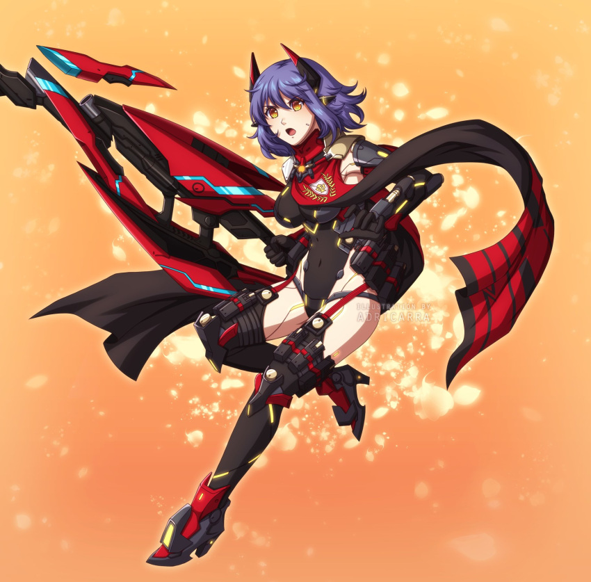 1girl adricarra alternate_hair_length alternate_hairstyle android breasts highleg highleg_leotard highres joints large_breasts leotard poppi_(xenoblade) poppi_qtpi_(xenoblade) purple_hair robot_ears robot_joints short_hair solo torn_clothes torn_leotard xenoblade_chronicles_(series) xenoblade_chronicles_2