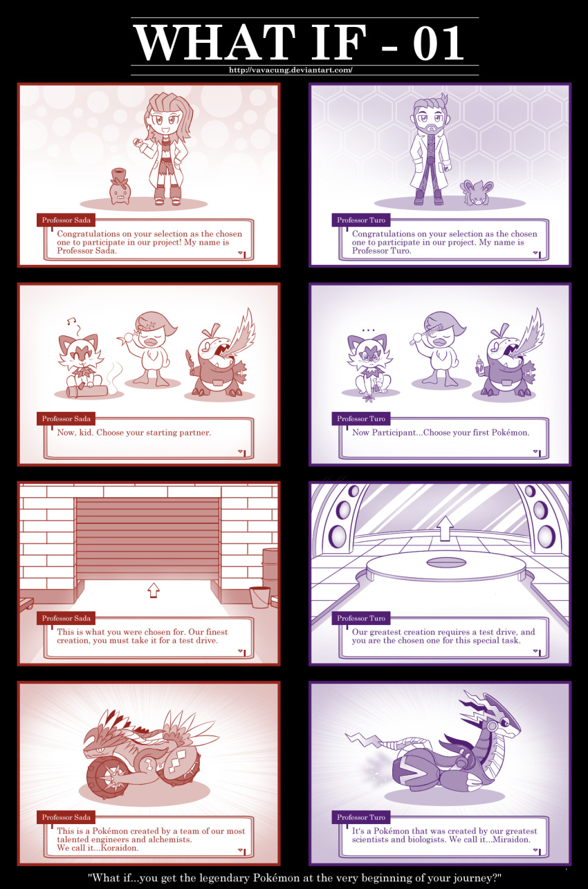 comic female feral fuecoco hi_res human koraidon male mammal miraidon monochrome nintendo pawmi pok&eacute;mon pok&eacute;mon_(species) professor_sada professor_turo quaxly smoliv sprigatito vavacung video_games