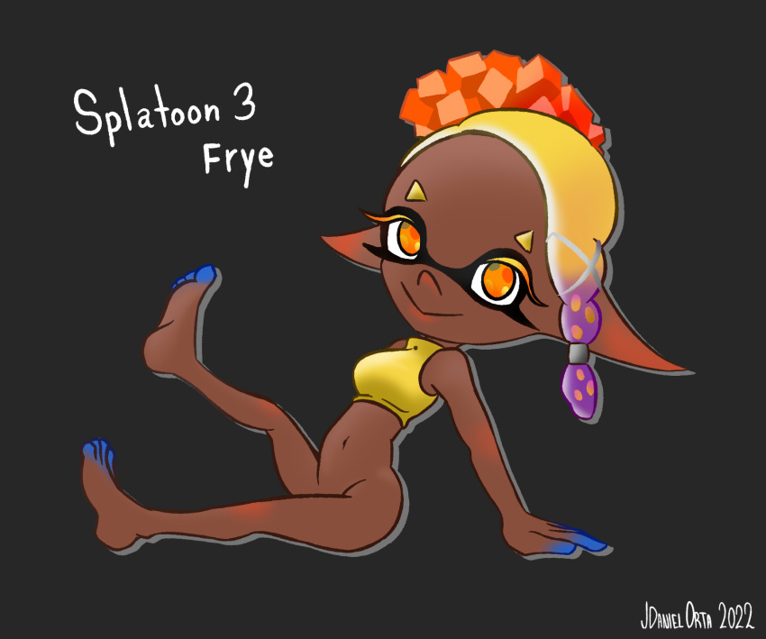 animal_humanoid bottomless cephalopod cephalopod_humanoid clothed clothing female frye_(splatoon) hi_res humanoid inkling jdanieloart marine marine_humanoid mollusk mollusk_humanoid nintendo solo splatoon splatoon_3 squid_humanoid video_games