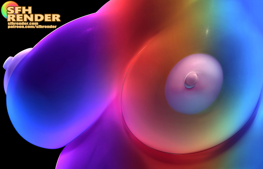 2022 absurd_res anthro breasts close-up domestic_cat felid feline felis female hi_res lefantis mammal multicolored_body nipples rainbow_(sadflowerhappy) sadflowerhappy solo tagme white_nipples