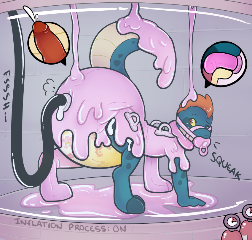 absurd_res air_hose air_tank airtank anthro bodily_fluids care_bears chamber cum cum_in_diaper diaper diaper_fetish dinosaur ejaculation gag genital_fluids genitals hi_res hose_in_diaper hose_inflation inflation leaking_cum male pacifier pacifier_gag peeing penis pool_toy pooltoy_transformation reptile scalie sex_toy solo theropod tyrannosaurid tyrannosaurus tyrannosaurus_rex tyrone_(disambiguation) urine wet_diaper wetting zombineko