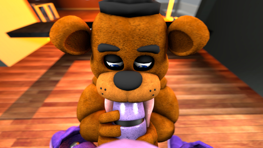 big_penis bonnie_the_bunny five_nights_at_freddy's fnaf_porn focused freddy_(fnaf) genitals hand_on_penis hi_res licking looking_at_genitalia looking_at_penis oral penile penis penis_lick scottgames sex sucking_penis tongue tongue_out video_games