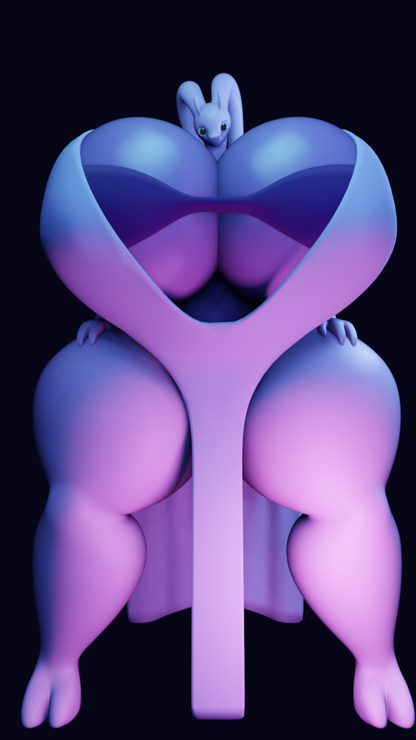 anthro big_breasts blender_(software) bra breast_squish breasts cleavage clothed clothing darkdraketom dress female glistening glistening_body goodra green_eyes hand_on_leg hand_on_thigh hi_res huge_breasts looking_at_viewer looming multicolored_body nintendo pok&eacute;mon pok&eacute;mon_(species) purple_body simple_background solo squish thick_thighs two_tone_body underwear video_games