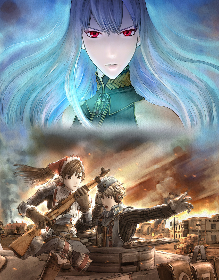 alicia_melchiott selvaria_bles tagme uniform valkyria_chronicles welkin_gunther