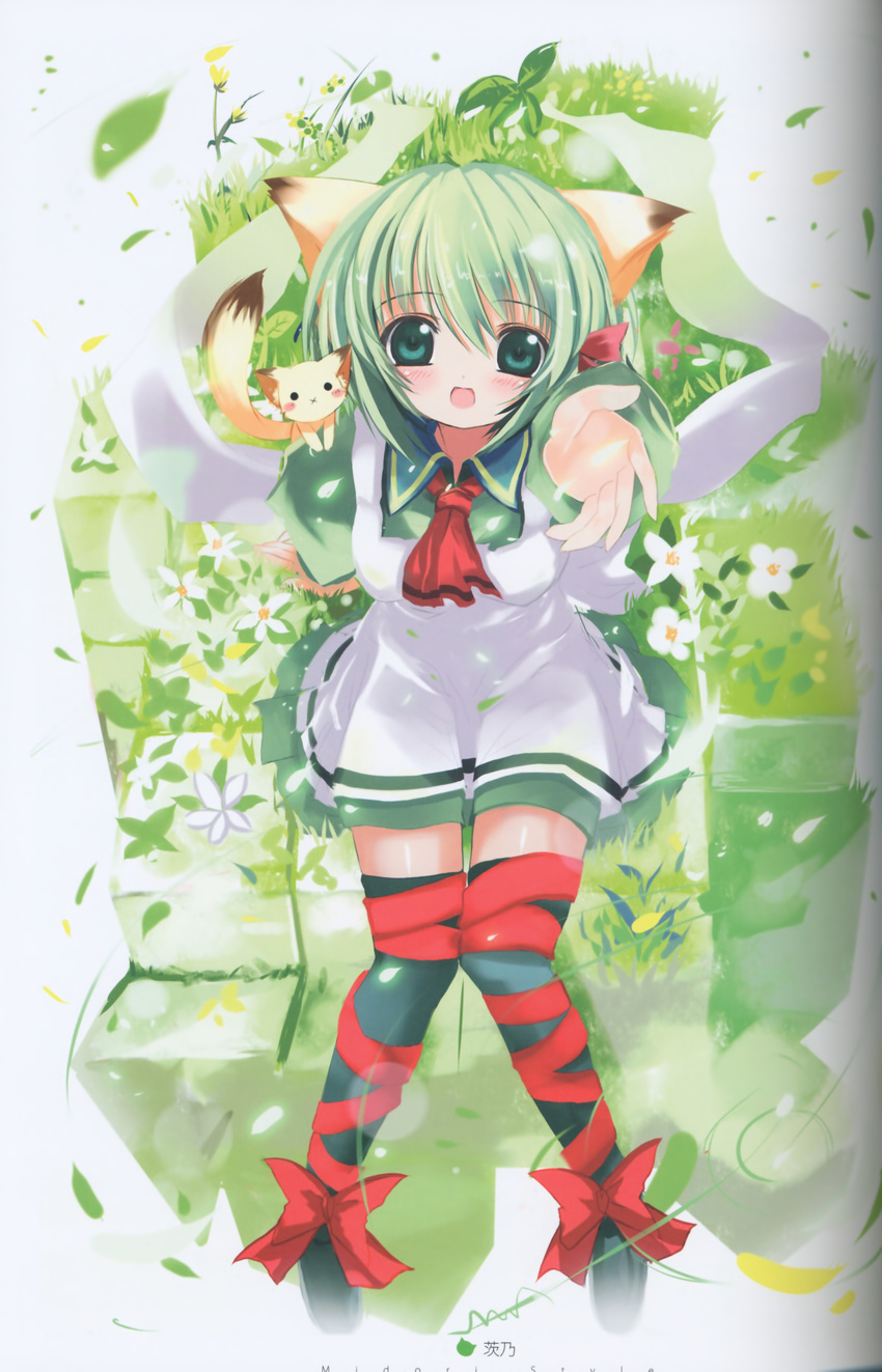 animal_ears binding_discoloration greenwood midori nekomimi shino_(eefy) thigh-highs