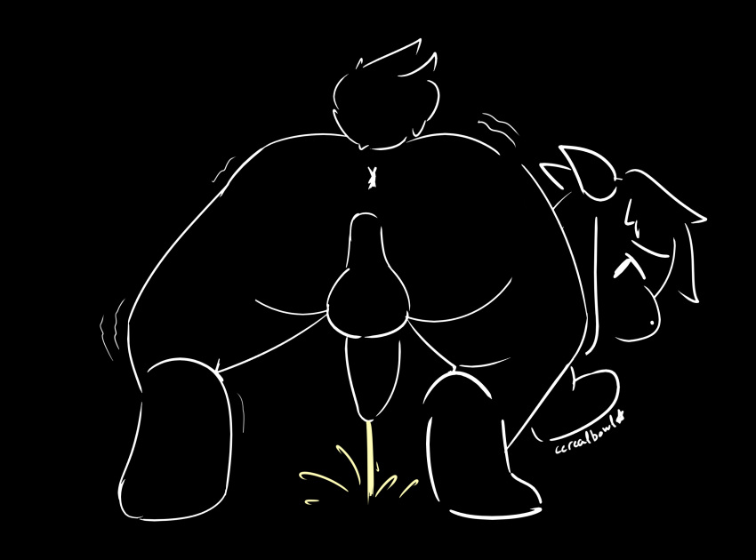 animal_genitalia animal_humanoid anthro anus bodily_fluids boss_monster bovid bovid_humanoid butt caprine caprine_humanoid cerealbowlsystem deltarune genital_fluids genitals goat_humanoid hi_res horn humanoid male mammal mammal_humanoid peeing ralsei rear_view solo trembling_for_pleasure undertale undertale_(series) urine video_games watersports