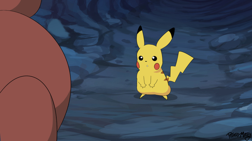 black_body black_fur brown_body brown_fur cave female fur hi_res lagomorph lopunny male mammal nintendo pikachu pok&eacute;mon pok&eacute;mon_(species) potateymatey rock rodent video_games yellow_body yellow_fur