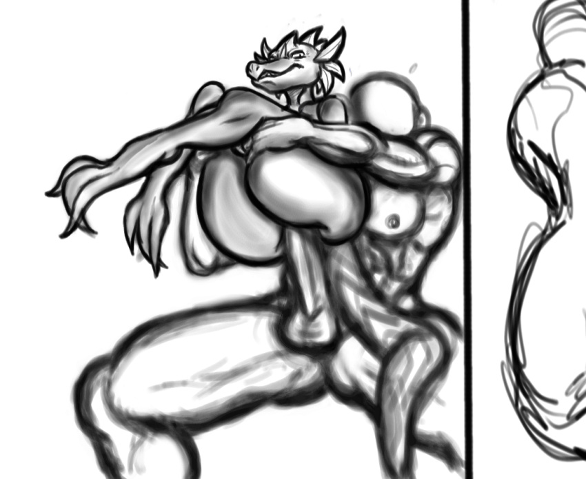 angry anthro big_penis carrying_partner duo female genitals huge_penis human kobold leg_grab male male/female mammal penis pineathyl sex size_difference sketch smaller_female squish thick_thighs thigh_grab thigh_sex thigh_squish unfinished wide_hips