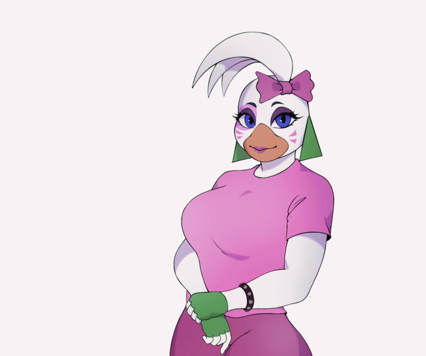 animated anthro areola avian big_areola big_breasts bird bow_tie bracelet breast_expansion breasts chica_(fnaf) chicken clothing ear_piercing ear_ring expansion eyeshadow female five_nights_at_freddy's five_nights_at_freddy's:_security_breach galliform gallus_(genus) gitsativa glamrock_chica_(fnaf) gloves hand_on_breast handwear huge_areola huge_breasts hyper hyper_breasts jewelry jokku lipstick looking_at_viewer makeup markings no_sound phasianid piercing ring_piercing scottgames solo video_games wardrobe_malfunction