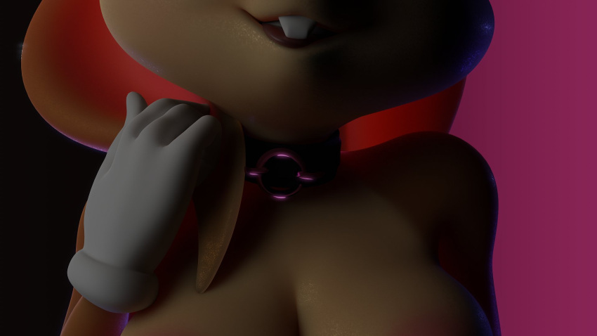 anthro areola breasts buckteeth choker close-up clothed clothing dark ear_on_shoulder female gloves handwear hi_res humanoid_hands jewelry lagomorph leporid licking licking_lips lola_bunny looney_tunes mammal necklace pink_areola rabbit raised_shoulders saransaran smile smiling_at_viewer solo teeth tongue tongue_out topless tyviania warner_brothers white_clothing white_gloves white_handwear