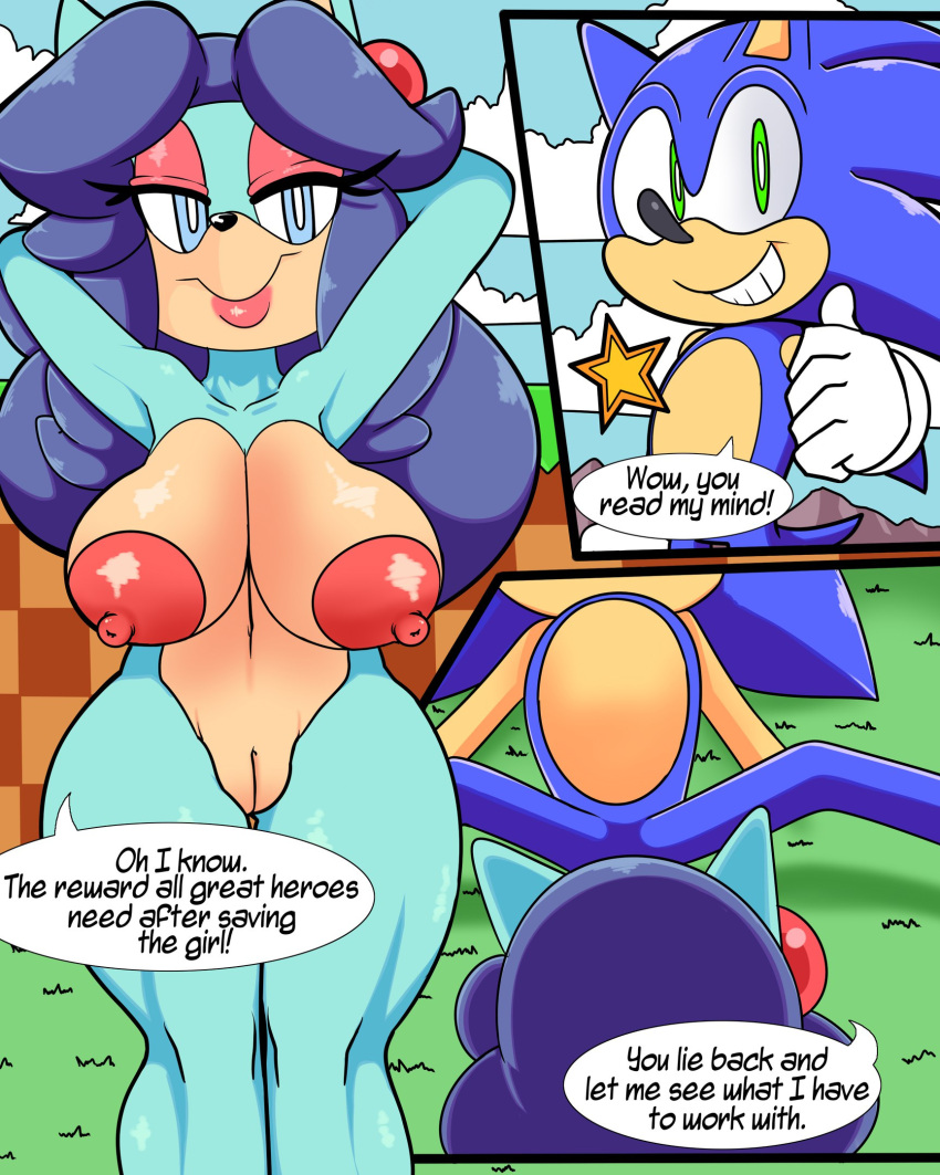 adventures_of_sonic_the_hedgehog anthro areola bedroom_eyes big_breasts blue_hair breasts breezie_hedgebot_robotnik breezie_the_hedgehog cloudz dialogue duo erect_nipples eulipotyphlan female genitals hair half-closed_eyes hedgehog hi_res huge_breasts lying male male/female mammal narrowed_eyes nipples nude on_back pussy seductive sega sonic_the_hedgehog sonic_the_hedgehog_(series) superbunnygt text