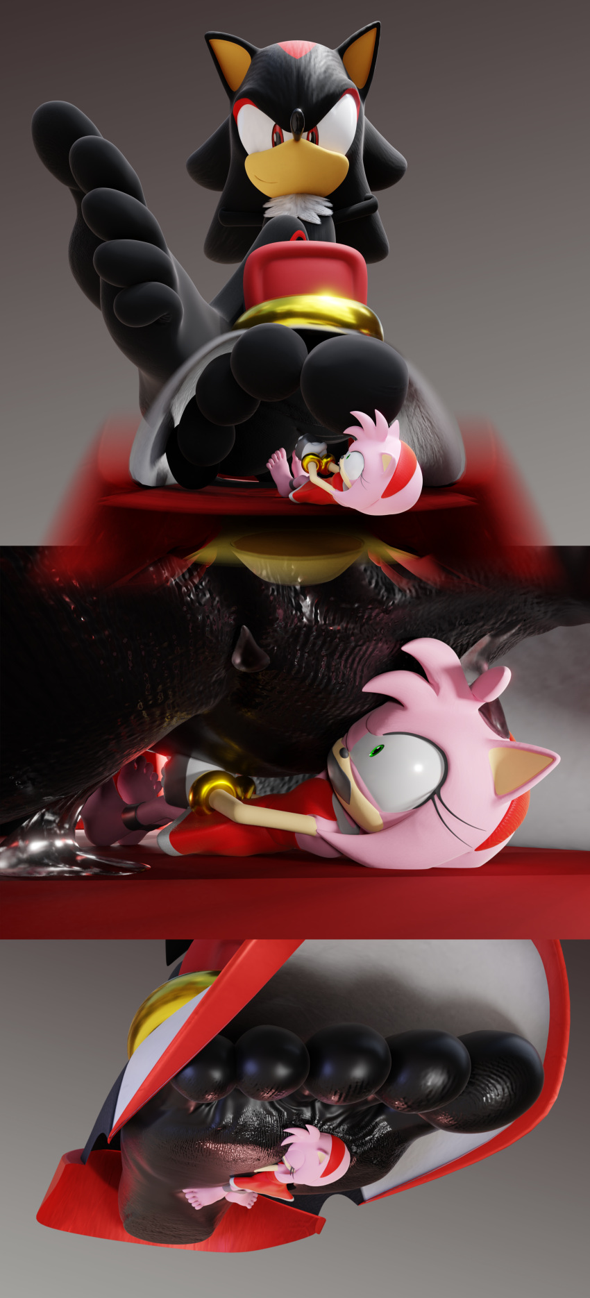 absurd_res amy_rose anthro barefoot bodily_fluids bound clothing duo feet feetymcfoot female foot_fetish foot_on_chest foot_on_face footwear forced gag hands_tied hi_res humanoid_feet immobilization inshoe insole larger_male male male/female pinned sadistic_smile sega shadow_the_hedgehog shoes size_difference smaller_female smush soles sonic_the_hedgehog_(series) sweat sweaty_feet tape tape_gag toes trapped trapped_in_footwear underfoot