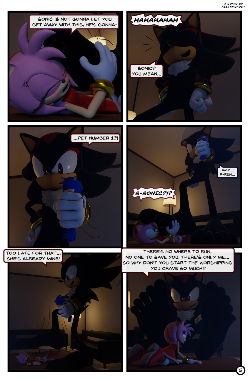 absurd_res amy_rose annoyed anthro attribute_theft comic command dominant dominant_male duo feet feetymcfoot female flustered foot_on_face forced hi_res holding_(disambiguation) humiliation inside male male/female male_feet petplay roleplay sega shadow_the_hedgehog size_theft soles sonic_the_hedgehog_(series) stepped_on teasing toes