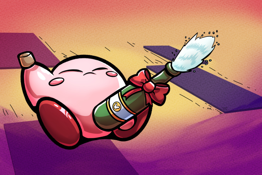 bottle bow_(disambiguation) kirby kirby_(series) nintendo puffylover69 video_games waddling_head