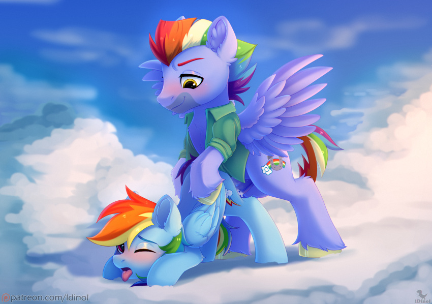 ass_up blue_body blue_feathers blush bow_hothoof_(mlp) daughter dinoalpaka equid equine father father_and_child father_and_daughter feathers female female_penetrated feral feral_on_feral feral_penetrated feral_penetrating feral_penetrating_feral friendship_is_magic genitals hasbro hi_res incest_(lore) male male/female male_penetrating male_penetrating_female mammal my_little_pony parent parent_and_child pegasus penetration penis rainbow_dash_(mlp) sex tongue tongue_out wings