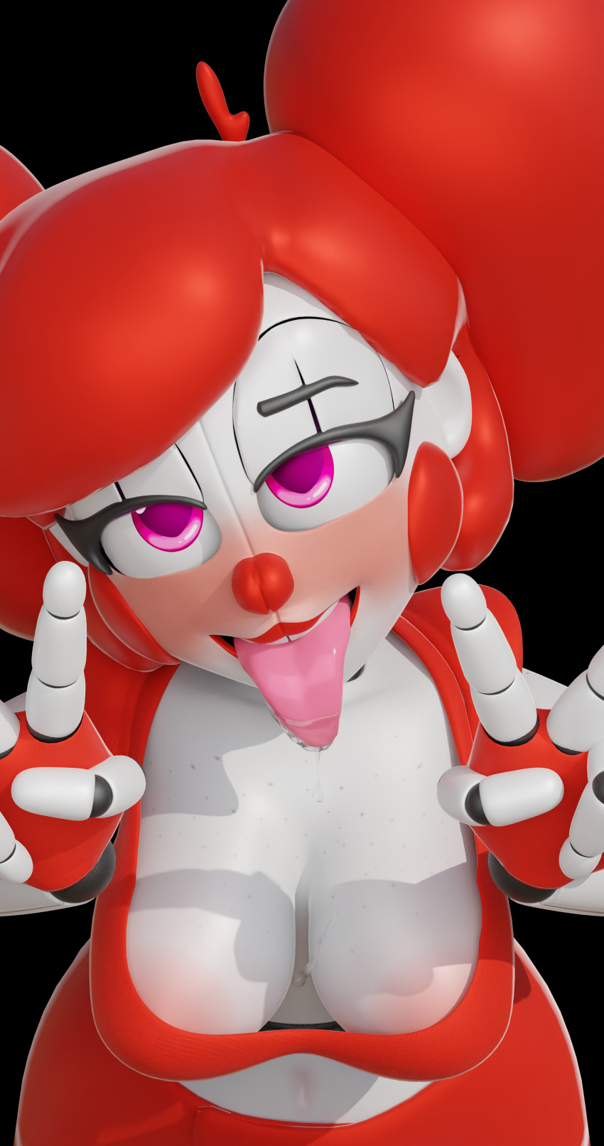 135:256 4k absurd_res adri164 ahegao big_breasts blush bodily_fluids breasts circus_baby_(fnaf) clown_nose dripping female five_nights_at_freddy's flushed hair hi_res looking_pleasured male male/female purple_eyes red_hair saliva saliva_drip saliva_on_tongue scottgames selfie video_games white_body wide_hips
